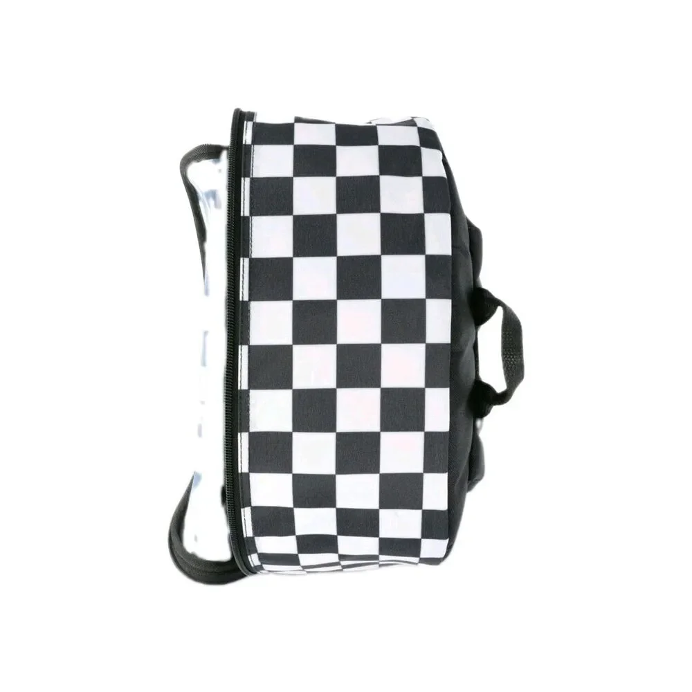 Checkered Backpack Black And White